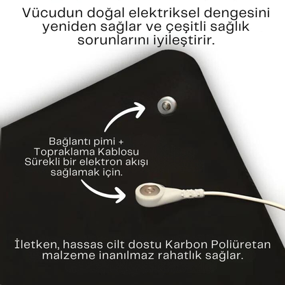 Vücudunuzdaki negatif enerjiyi toprağa aktarın - Konforly™ Topraklama Matı